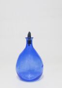 Büyük Amorf Cam Şişe Yağdanlık/Sosluk MAVİ