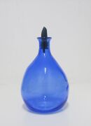 Büyük Amorf Cam Şişe Yağdanlık/Sosluk MAVİ