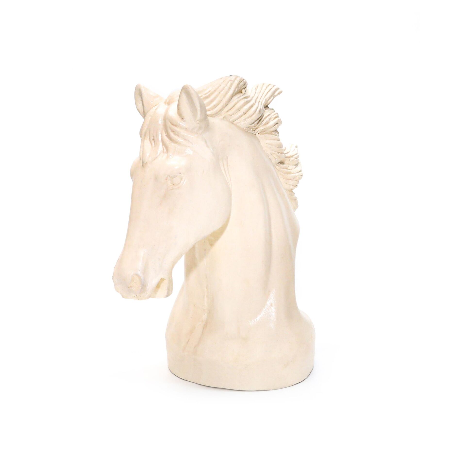 Dekoratif Yasemin Sandal Kokulu Ekru At Heykel