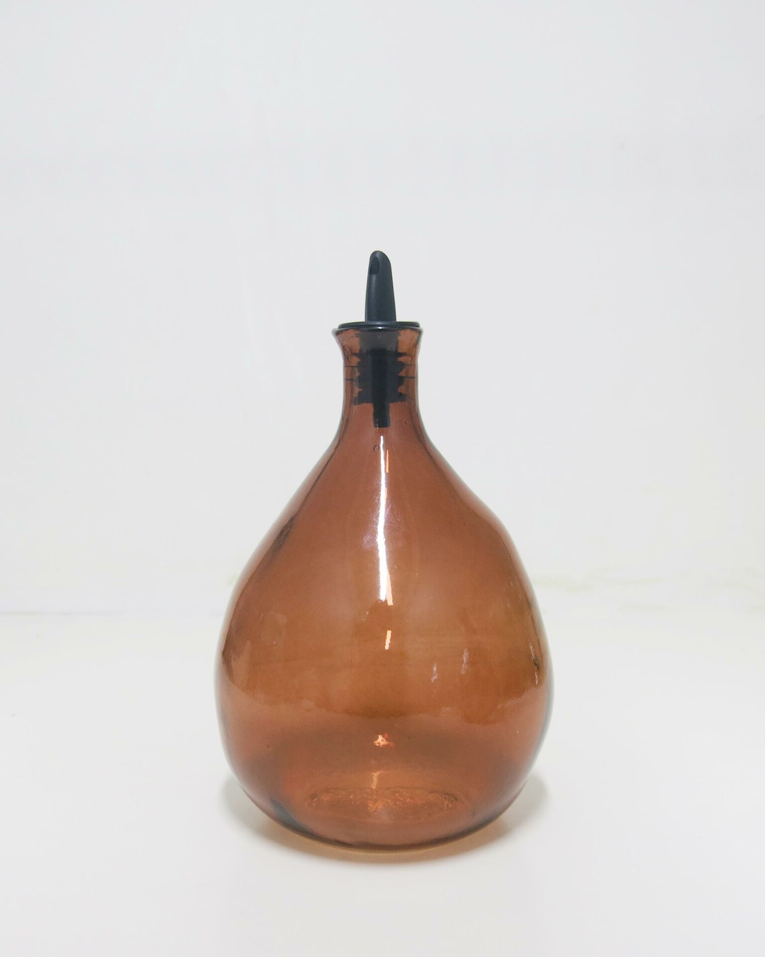 Büyük Amorf Cam Şişe Yağdanlık/Sosluk KAHVERENGİ