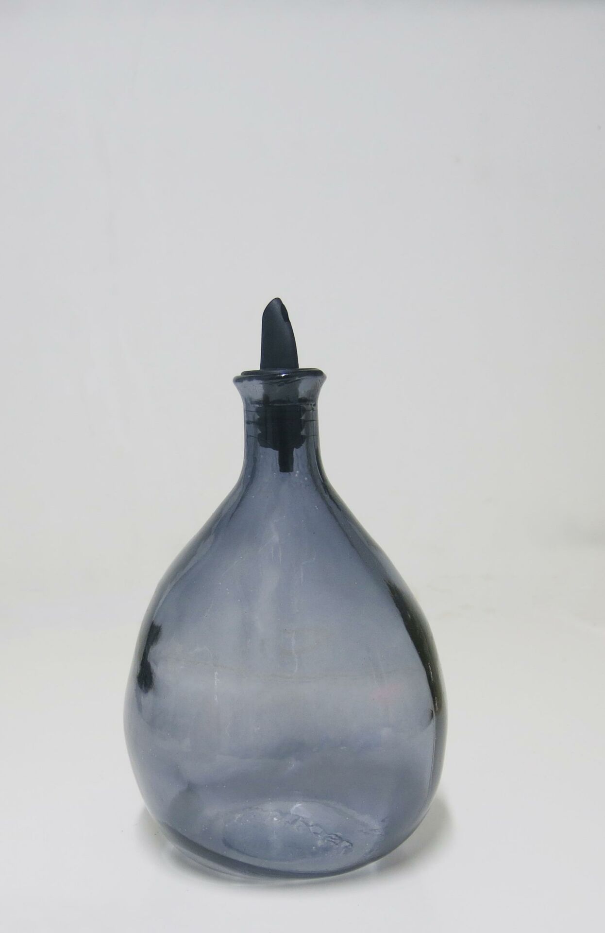 Büyük Amorf Cam Şişe Yağdanlık/Sosluk SİYAH