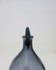 Büyük Amorf Cam Şişe Yağdanlık/Sosluk SİYAH