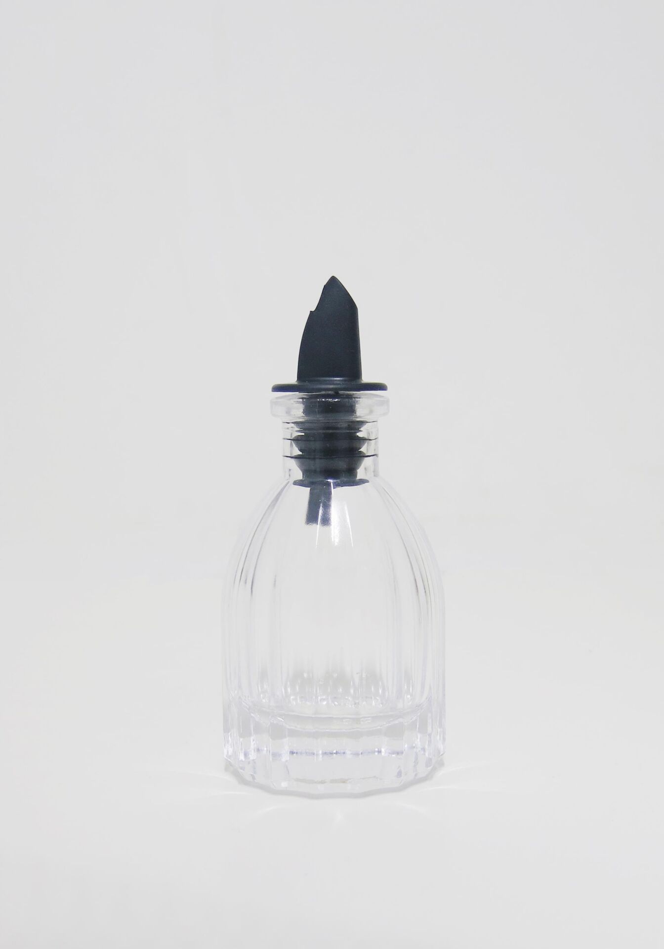 MİSSİ KRİSTAL DİKEY ÇİZGİ KABARTMALI CAM ŞİŞE YAĞDANLIK/SOSLUK