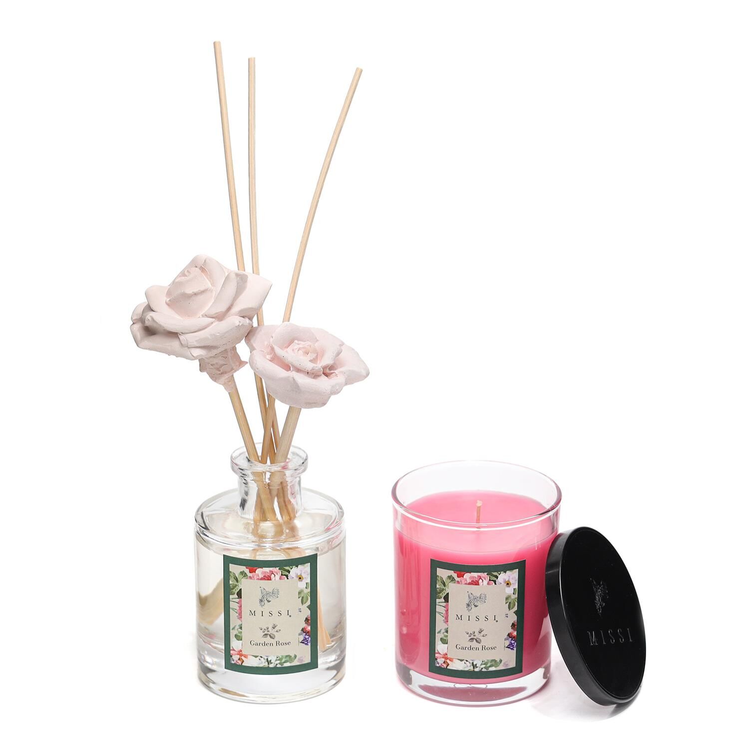 Garden Rose Oda Kokusu ve Vegan Mum Hediye Seti