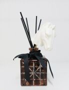 500 ml Kahverengi Kristal Kesme Cam At Dekorlu Dark Amber Oda Kokusu