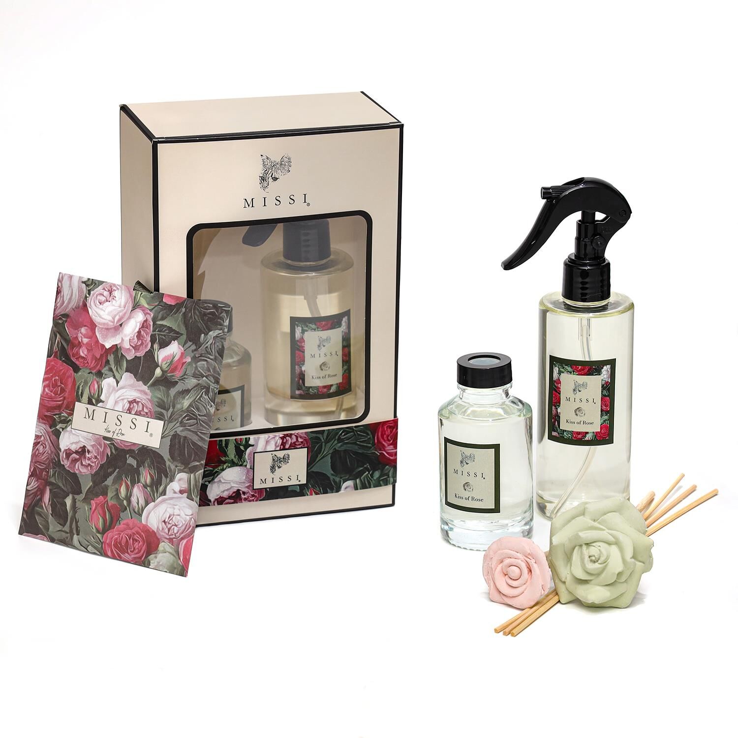 Kiss of Rose Hediye Seti (Oda kokusu-Oda spreyi-Kokulu zarf)