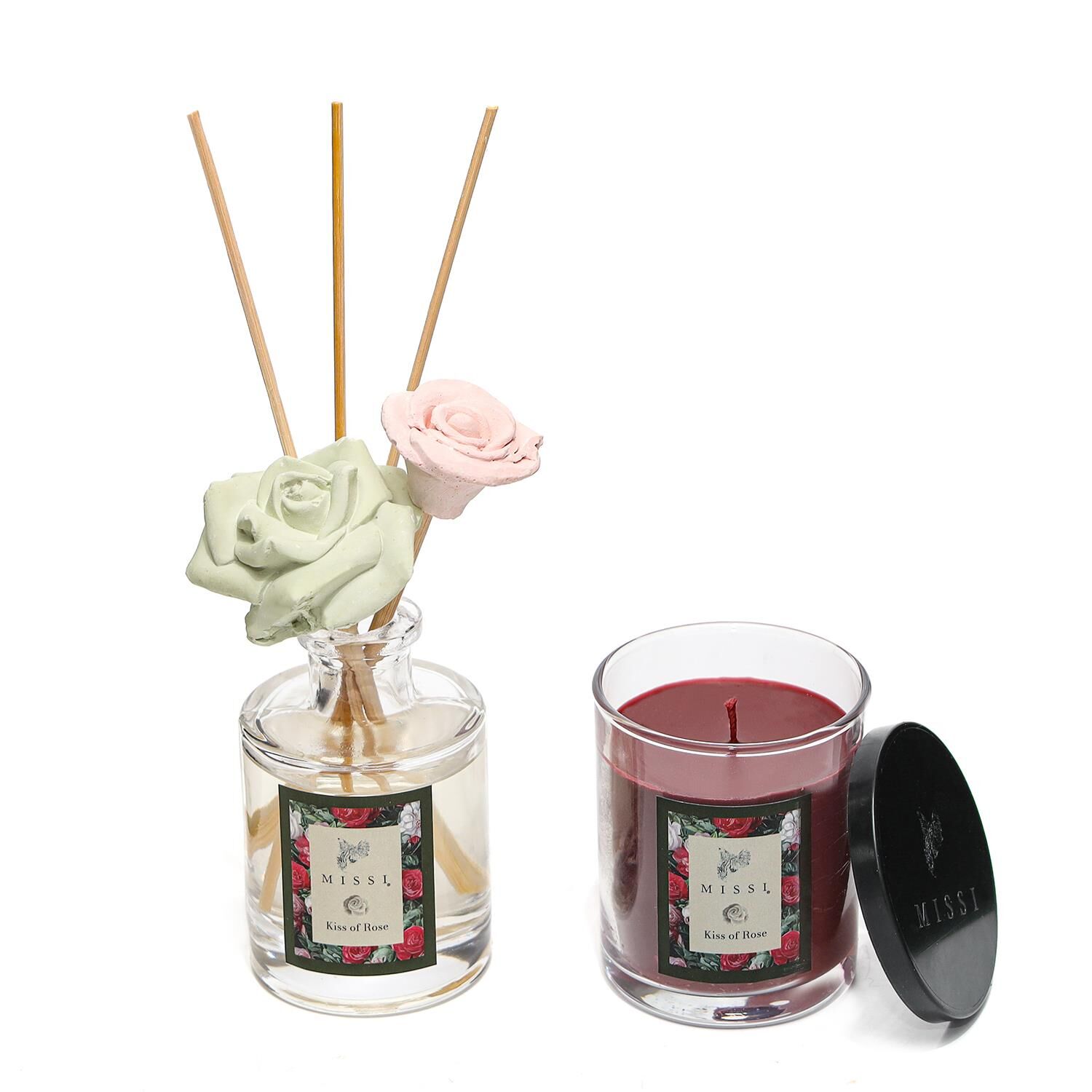 Kiss of Rose Oda Kokusu ve Vegan Mum Hediye Seti