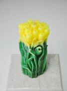 Dekoratif El Yapımı Sarı Lale Mum