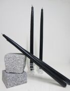 4 Adet Siyah Uzun Şamdan Mum Seti (42 CM)