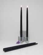 4 Adet Siyah Uzun Şamdan Mum Seti (42 CM)