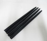 4 Adet Siyah Uzun Şamdan Mum Seti (42 CM)