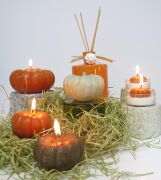 MİSSİ 3 BOY DEKORATİF TARÇIN BALKABAĞI MUM SETİ