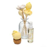 Limon ve Çiçek Seramik Taş Dekorlu Vazo