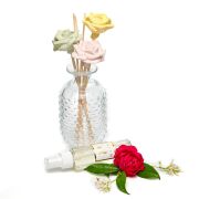 Gül Seramik Taş Dekorlu Cam Vazo