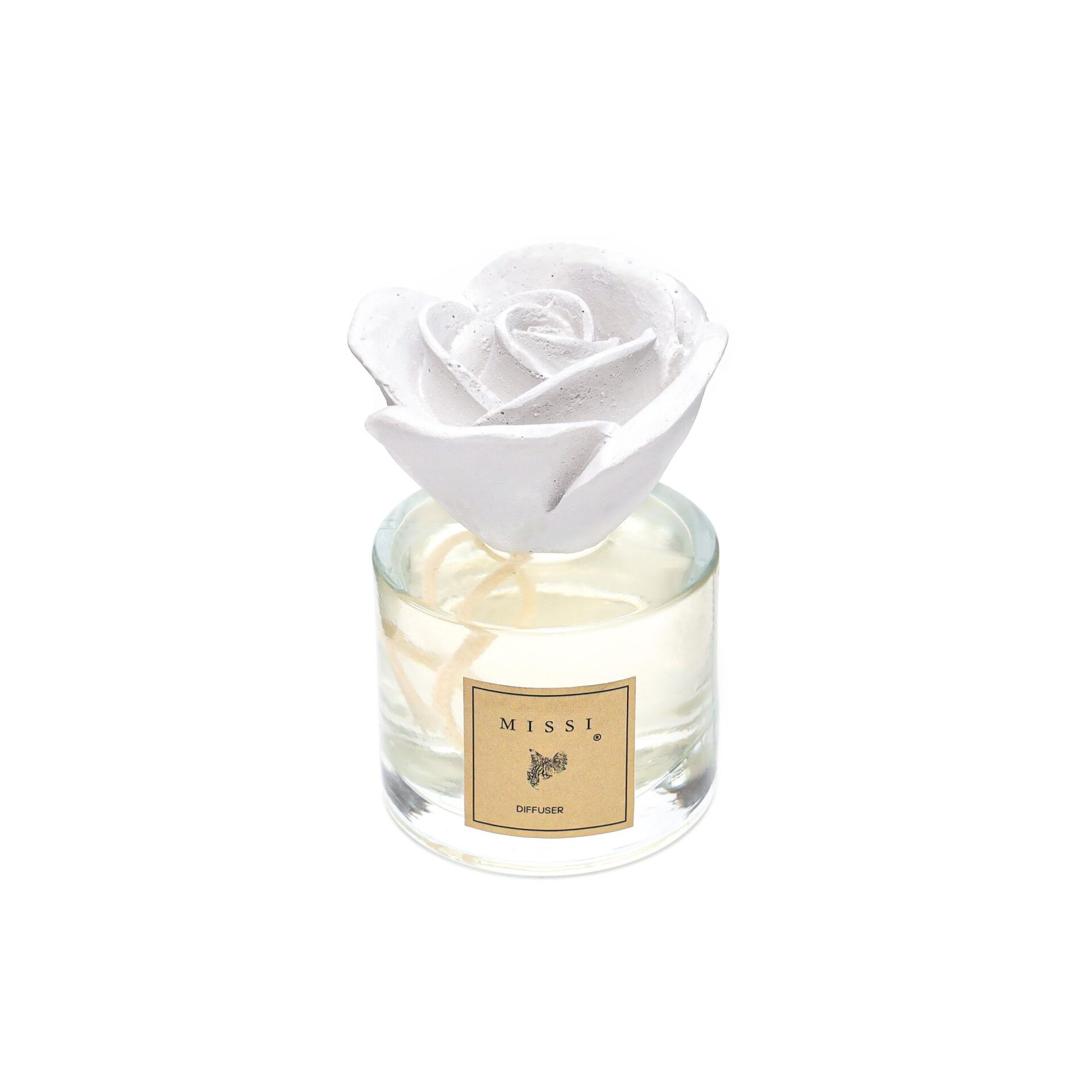 100 ml Gül Seramik Taşlı Gardenya Oda Kokusu