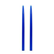 2 adet Saks Mavisi Uzun Şamdan Mum Seti(42 cm)