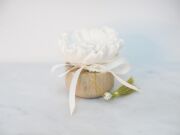 Wedding White Jasmine Kokulu Ahşap Kaide Şakayık Taş Hediye Seti