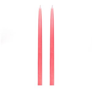 2 adet Pembe Uzun Şamdan Mum Seti (42 cm)