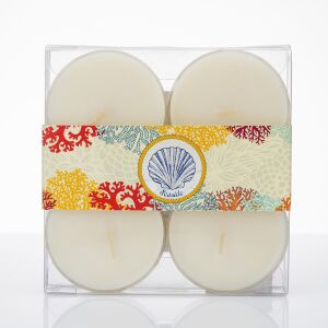 Ekru Maxi Tealight Mum – 4’lü Dekoratif Set