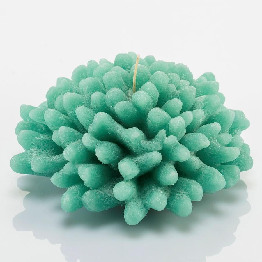 Dekoratif Marin Yeşil Mercan Mum