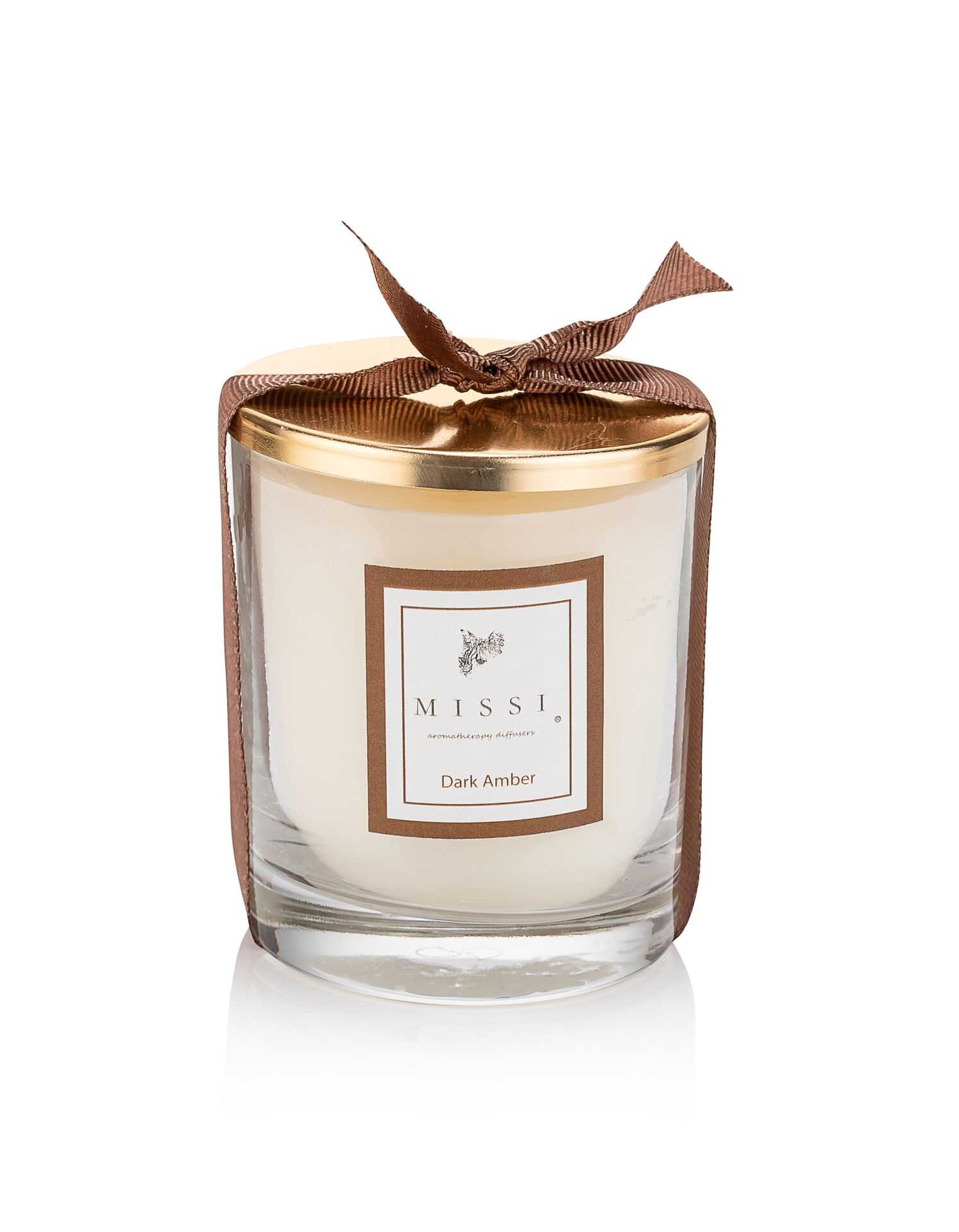 Kapaklı Dark Amber Kokulu Vegan Mum (140 gr)