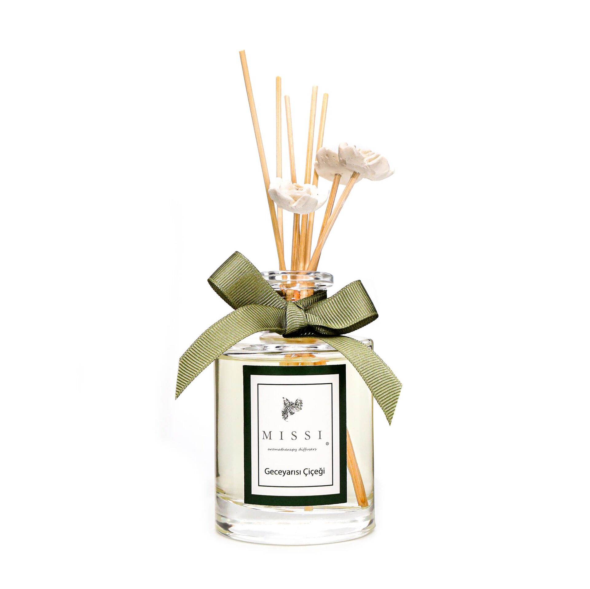 200 ml Silindir Şişe Gece Yarısı Çiçeği Bambu Çubuklu Oda Kokusu