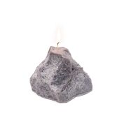 Dekoratif Gri Doğal Kaya Taşı Mum (11 cm)