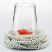 MİSSİ MARİN GRİ HALAT TAŞ CAM MUMLUK