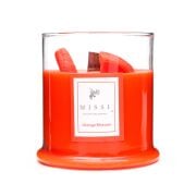 Büyük Üfleme Cam Ahşap Fitilli Orange Blossom Vegan Mum (380 gr)