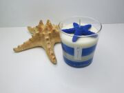 Marin Mavi Çizgili Ocean Kokulu Vegan Mum