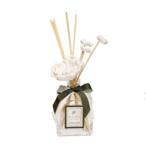 220 ml Kare Şişe Geceyarısı Çiçeği Taşlı Bambu Çubuklu Oda Kokusu