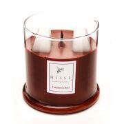 Büyük Üfleme Cam Ahşap Fitilli Cold Brew Coffee Vegan Mum (380 gr)