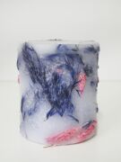 MİSSİ EL YAPIMI DOĞAL BİTKİLİ MOR-PEMBE MUM (9X11 CM)