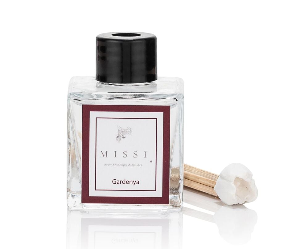 50 ml Kare Şişe Bambu Çubuklu Gardenya Oda Kokusu