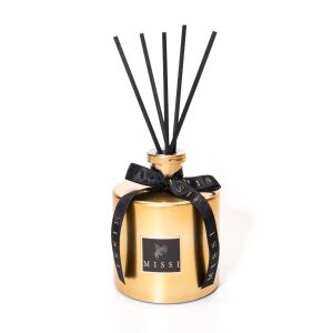 500 ml Parlak Gold Silindir Şişe Black Vanilya Oda Kokusu