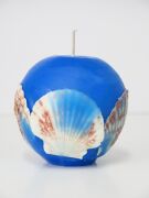 MİSSİ MARİN YUVARLAK DENİZ KABUKLU MAVİ MUM