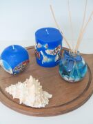 MİSSİ MARİN DENİZ KABUKLU MAVİ MUM