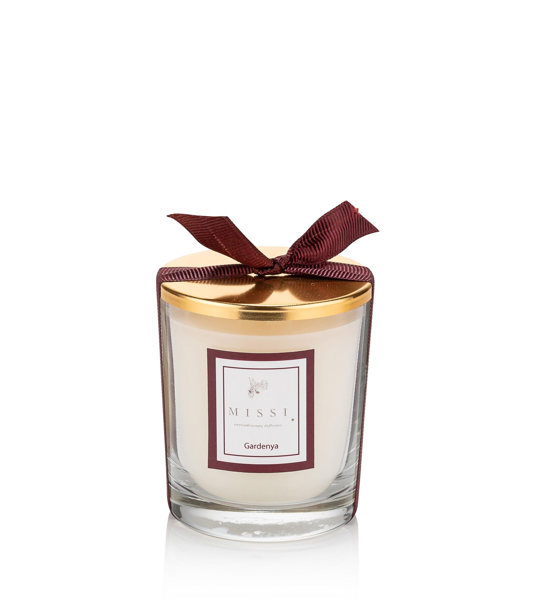 Kapaklı Gardenya Kokulu Vegan Mum (140 gr)