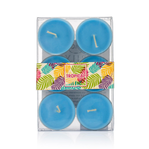 Mavi Tealight Mum – 6’lı Dekoratif Set