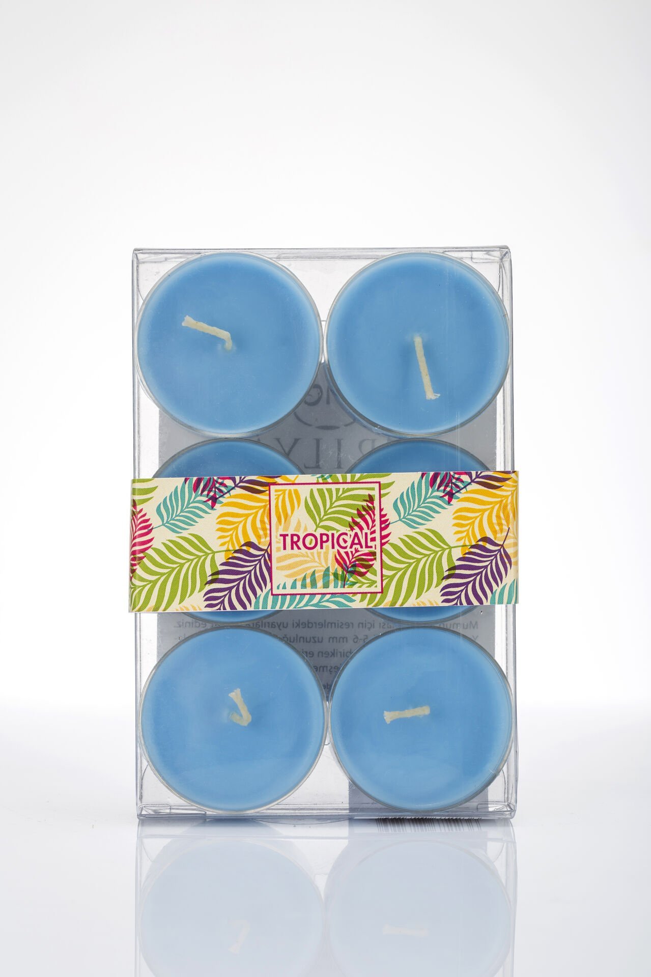 6 LI MAVİ TEALIGHT MUM SETİ