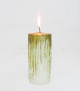 Gold Akıtma Efektli 7x15 Blok Mum