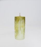 Gold Akıtma Efektli 7x15 Blok Mum