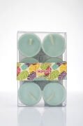 6 LI TURKUAZ RENK TEALIGHT