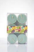 6 LI TURKUAZ RENK TEALIGHT