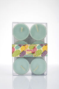 6 LI TURKUAZ RENK TEALIGHT