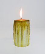 Gold Akıtma Efektli 7x11 Blok Mum