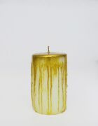 Gold Akıtma Efektli 7x11 Blok Mum