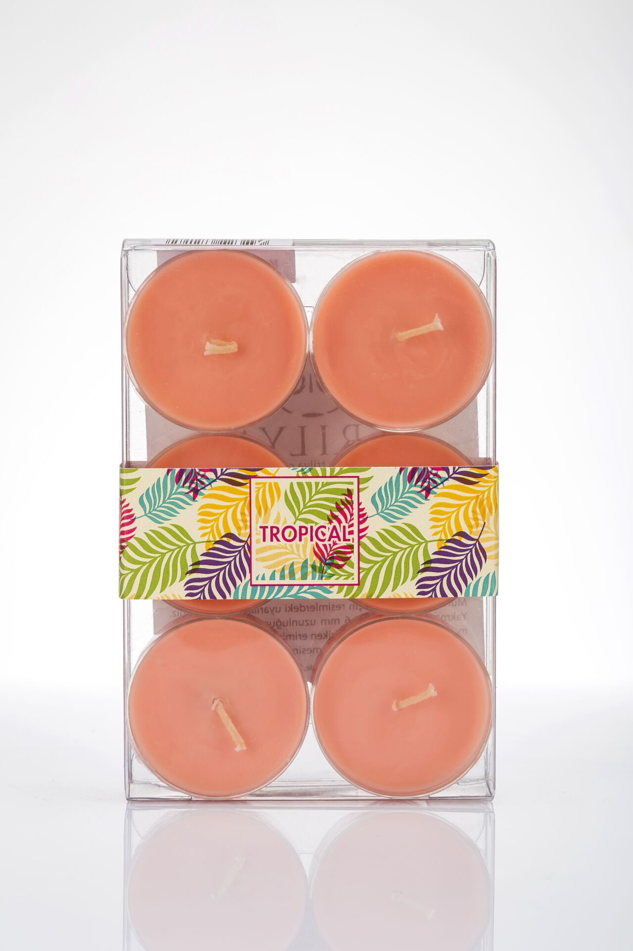 6 LI TURUNCU TEALIGHT MUM