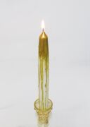 Gold Akıtma Efektli 2x23 cm Şamdan Mum