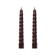 2li Burgulu KAhverengi Şamdan Mum Seti